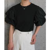 ダブルフリル袖異素材カットソー レディース 春 夏 M L 半袖 | aquagarage | 詳細画像8