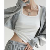 スクエアカットリブニットタンクトップ 春 夏 秋 | aquagarage | 詳細画像16 