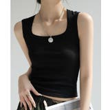 スクエアカットリブニットタンクトップ 春 夏 秋 | aquagarage | 詳細画像29 