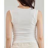 スクエアカットリブニットタンクトップ 春 夏 秋 | aquagarage | 詳細画像7 