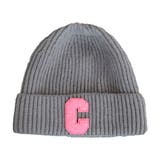 グレー | Cロゴニット帽 レディース 春 秋 冬 | aquagarage