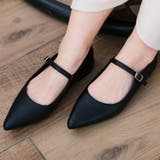 ブラック_スムース | メリージェーンローヒールパンプス レディース | aquagarage