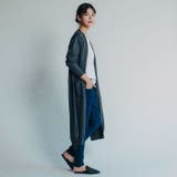 縦長効果でこなれ感漂うIラインシルエット♪ロング丈ニットカーディガン | aquagarage | 詳細画像2