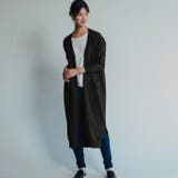 ブラック | 縦長効果でこなれ感漂うIラインシルエット♪ロング丈ニットカーディガン | aquagarage