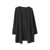 ブラック | カーディガン スラブ生地 羽織り | aquagarage