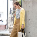 イエロー | カーディガン スラブ生地 羽織り | aquagarage