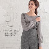 スッキリと女性らしいシルエット！バルーン袖ニットトップス | aquagarage | 詳細画像4 