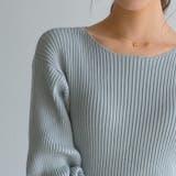 スッキリと女性らしいシルエット！バルーン袖ニットトップス | aquagarage | 詳細画像6 