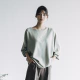 ペールグリーン | 女性らしいリラクシーなドルマンスリーブニット | aquagarage