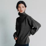 ふわふわの質感でチクチクしない!ボトルネックボリューム袖ニット | aquagarage | 詳細画像2