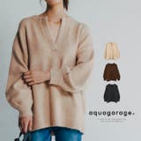 ゆるシルエットキーネックニット | aquagarage | 詳細画像1