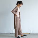 グレージュ | チクチクしないノンストレスな穿き心地!ニットワイドパンツ | aquagarage