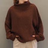 ブラウン | 着るだけで旬コーデ見えする優秀アイテム! ハイネックチャンキーニット | aquagarage