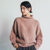 ピンクベージュ | 着るだけで旬コーデ見えする優秀アイテム! ハイネックチャンキーニット | aquagarage