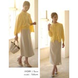 女性らしいムードが感じられる！フロントスリットHラインスカート | aquagarage | 詳細画像18 