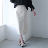 女性らしいムードが感じられる！フロントスリットHラインスカート | aquagarage | 詳細画像2 