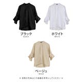 オフィスにも普段にも使える!スリットバンドカラーブラウス | aquagarage | 詳細画像3