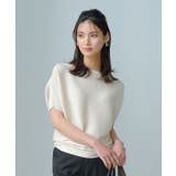 アイボリー | 女性らしいシルエットを綺麗に演出♪ドルマンスリーブサマーニット | aquagarage