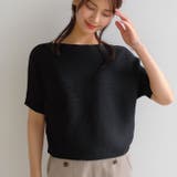 ブラック | 女性らしいシルエットを綺麗に演出♪ドルマンスリーブサマーニット | aquagarage