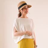 ホワイト | すっきり美ラインでサラッと快適!ドルマンスリーブサマーニットトップス | aquagarage