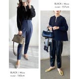 ネックレスいらずの華やかなデザイン♪パール付きキーネックブラウス オフィスカジュ… | aquagarage | 詳細画像11 