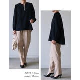 ネックレスいらずの華やかなデザイン♪パール付きキーネックブラウス オフィスカジュ… | aquagarage | 詳細画像18 