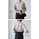 ネックレスいらずの華やかなデザイン♪パール付きキーネックブラウス オフィスカジュ… | aquagarage | 詳細画像20 