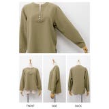 フロントの飾りボタンが上品で大人っぽいキーネックブラウス オフィスカジュアル | aquagarage | 詳細画像10