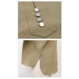 フロントの飾りボタンが上品で大人っぽいキーネックブラウス オフィスカジュアル | aquagarage | 詳細画像7