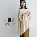 一枚で華やかな印象によ オーバーサイズドレープブラウス | aquagarage | 詳細画像1