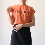 オレンジ | 大人っぽく綺麗に着られる♪フレンチスリーブロゴTシャツ | aquagarage