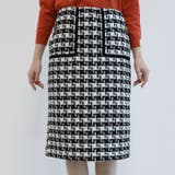 レトロで大人っぽい雰囲気を演出♪総柄ツイードタイトスカート | aquagarage | 詳細画像17