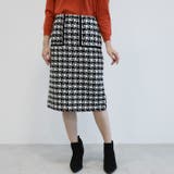 レトロで大人っぽい雰囲気を演出♪総柄ツイードタイトスカート | aquagarage | 詳細画像2