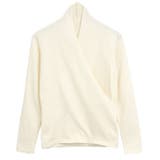 アイボリー | さっと着られて他と差がつく♪カシュクールニットトップス | aquagarage