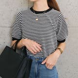 ブラック | いつもコーデに変化をつけるならパフスリーブジャガード柄ニットトップス | aquagarage