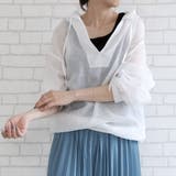 オフホワイト | 透け感が大人可愛いシアーパーカー | aquagarage