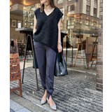 きれいめなスタイリングにも活用できるセンター切り替えジョガーパンツ | aquagarage | 詳細画像10 