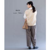 立体感のあるケーブル編みが大人可愛いニットベスト | aquagarage | 詳細画像11