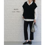 立体感のあるケーブル編みが大人可愛いニットベスト | aquagarage | 詳細画像15