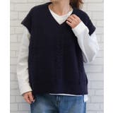 立体感のあるケーブル編みが大人可愛いニットベスト | aquagarage | 詳細画像17