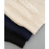 立体感のあるケーブル編みが大人可愛いニットベスト | aquagarage | 詳細画像3