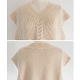 立体感のあるケーブル編みが大人可愛いニットベスト | aquagarage | 詳細画像6