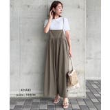 ゆったりとしたシルエットで体型カバーができるロングサロペット | aquagarage | 詳細画像12