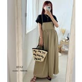 ゆったりとしたシルエットで体型カバーができるロングサロペット | aquagarage | 詳細画像13