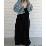 ゆったりとしたシルエットで体型カバーができるロングサロペット | aquagarage | 詳細画像17