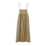 ベージュ | ゆったりとしたシルエットで体型カバーができるロングサロペット | aquagarage