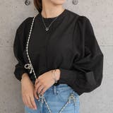 ブラック | 2wayボリューム袖ブラウス 春 夏 秋 M | aquagarage