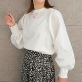 ホワイト | 2wayボリューム袖ブラウス 春 夏 秋 M | aquagarage