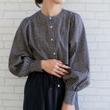 ブラックチェック | 2wayボリューム袖ブラウス 春 夏 秋 M | aquagarage