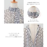 高級感ある総柄長袖ボウタイブラウス | aquagarage | 詳細画像5